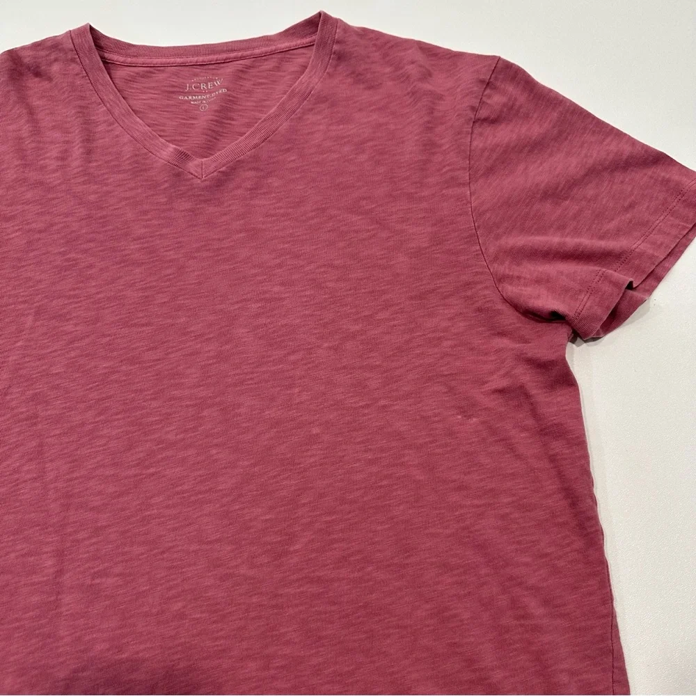 J. Crew Mauve V- Neck Short Sleeve T- Shirt Top Mens Size Large